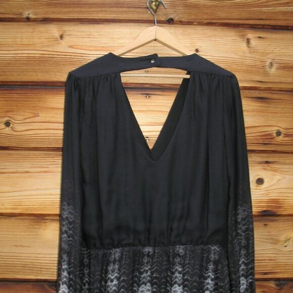 Parker Black Print Silk Lila Dress - Picture 6 of 8